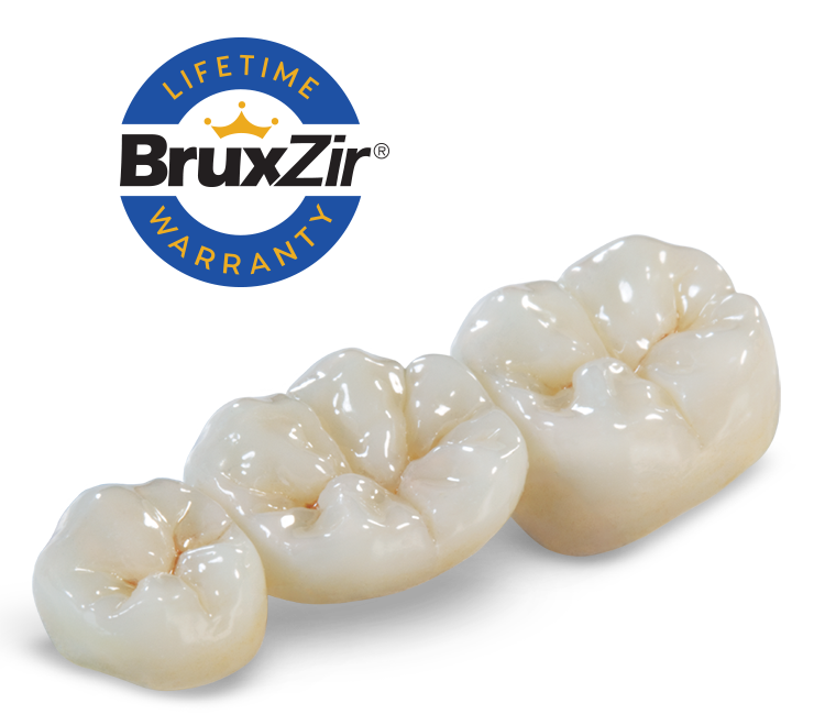 BruxZir Full-Strength - Zirconia Crowns - Lifetime Warranty