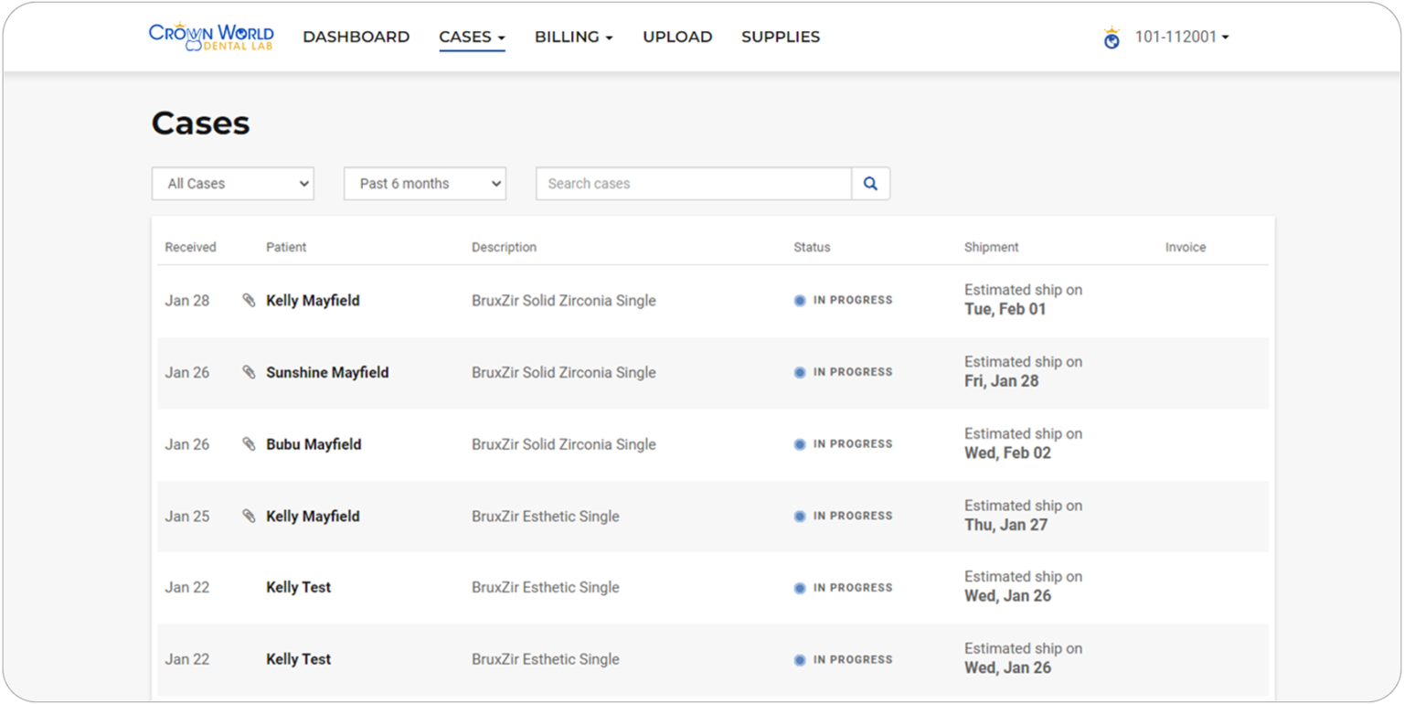 Crown World Dental My Account